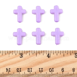 200個の不透明なアクリルビーズ  クロス  ライラック  16x12x4.5mm&nbsp;SACR-FS0001-39F