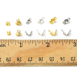 ステンレススチール、真鍮、鉄のボールチープ  カロット終了  クラムシェルノットカバー  ミックスカラー  4~8x4~8x2~4mm  穴：1~1.4mm&nbsp;FIND-FS0002-49