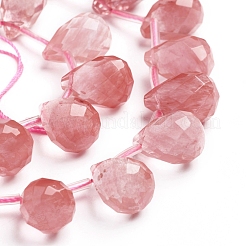 Cherry Quartz Glass Beads Strands&nbsp;G-J360-04-A
