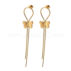 304 Stainless Steel Stud Tassel Earrings for Women&nbsp;EJEW-D362-01G