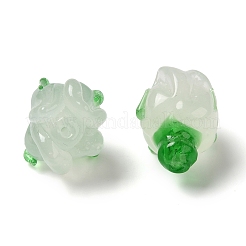 手作りランプワークビーズ  花  甘露  16x14~15mm  穴：1.2mm&nbsp;LAMP-B025-02A-01