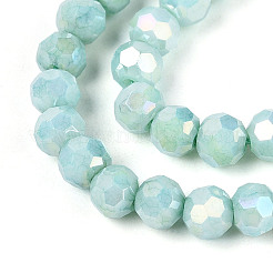 Anti-Tarnish Electroplate Glass Beads Strands&nbsp;EGLA-T021-4mm-15-08