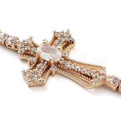 Golden Brass Link Bracelet&nbsp;BJEW-C055-05F-G