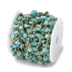 Handmade Synthetic Turquoise Beaded Chains&nbsp;LS-CHC-I026-D-01G