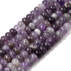 天然石アメジストビーズ連売り  ロンデル  8.5x5.5mm  穴：1mm  約73個/連  15.35''（39センチメートル）&nbsp;G-A280-A34-02