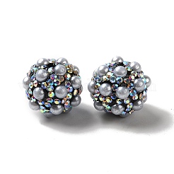 Polymer Clay Rhinestone Beads&nbsp;RGLA-D050-01