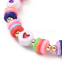 Word I Love Mom Acrylic Beaded Bracelet Sets for Mother's Day&nbsp;BJEW-JB09044