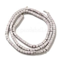 天然石瑪瑙ビーズ連売り  キューブ  染め＆加熱  ライトグレー  2~2.5x2.5~3.5x2.5~3mm  穴：0.4mm  約157~165個/連  14.96~15.75''（38~40センチメートル）&nbsp;G-B064-A14