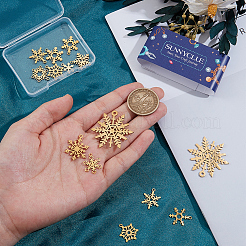 20Pcs 10 Styles 304 & 201 Stainless Steel Pendants&nbsp;STAS-SC0010-69