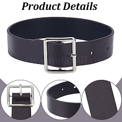 PUレザーアームバンド4個  カフベルト  亜鉛合金バックル付き  ココナッツブラウン  410x25~33x2.5~7mm&nbsp;AJEW-CL0005-29B