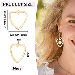 20Pcs Brass 2-Loop Link Pendants&nbsp;KK-BC0009-63