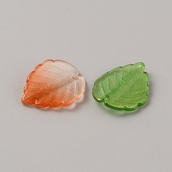 透明ガラスビーズ  花びら  ミックスカラー  24x17.5x3.5mm  穴：1.2mm&nbsp;GLAA-CJC0015-02