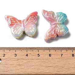 UVメッキアクリルビーズ  ABカラー  蝶  ミックスカラー  30x22.5x6.5mm  穴：2.5mm&nbsp;MACR-A010-09