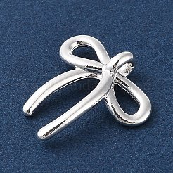 真鍮チャーム  蝶結び  925銀メッキ  21x20x5mm  穴：1.8mm&nbsp;KK-G491-63S