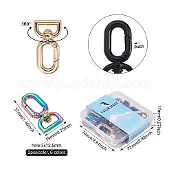 12Pcs 6 Colors Zinc Alloy Swivel Clasps&nbsp;FIND-BY0001-06