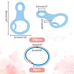 30Pcs Acrylic Spool Floss Bobbins&nbsp;FIND-PH0018-62B-01