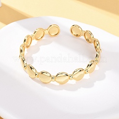 Brass Cuff Bangles for Women&nbsp;BJEW-C140-29G