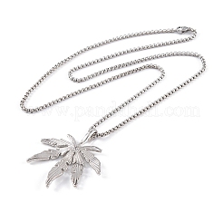 304 Stainless Steel Box Chain Necklaces&nbsp;NJEW-P304-01A