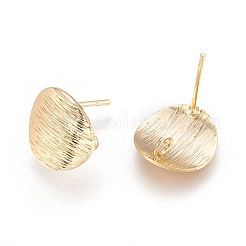 Drawbench Brass Stud Earring Findings&nbsp;KK-F738-41G