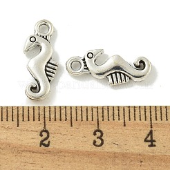 合金のチベット風チャーム  カドミウムフリー＆鉛フリー  アンティークシルバー  タツノオトシゴ  16.5x7x2.5mm  穴：1.6mm&nbsp;FIND-U015-48AS