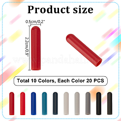 靴ひも用ABSプラスチックアグレット200個10色  靴紐の先端の頭  コラム  ミックスカラー  21.5x4.5mm  20個/カラー&nbsp;FIND-PH0021-21