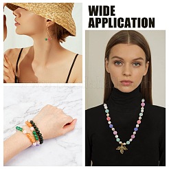 200Pcs DIY Frosted Natural & Dyed White Jade Beaded Stretch Bracelet Making Kits&nbsp;DIY-SC0014-79