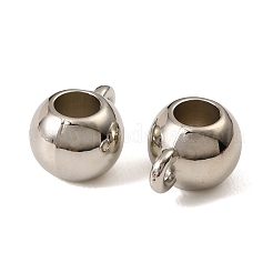 Ccb プラスチック チューブ ベイル  ラウンド  プラチナ  13.5x8x10mm  穴：1.6mm  内径：4.8mm&nbsp;CCB-C002-01B-P