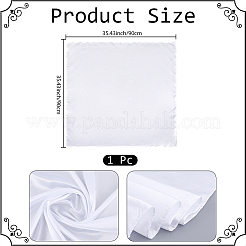 女性用シフォンスカーフ  ホワイト  830x855x0.5mm&nbsp;OHAR-WH20014-001F