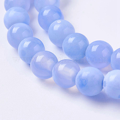 Natural Dyed & Heated Agate Bead Strands&nbsp;G-P277-01-6mm