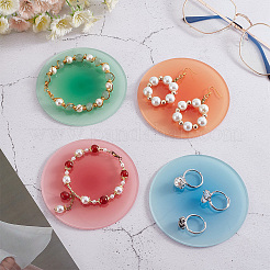 4Pcs 4 Colors Gradient Color Acrylic Cup Mats&nbsp;AJEW-GO0001-04