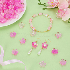 アクリルビーズキャップ200個  5  - 花びらの花  カメリア  17.5x18x5mm  穴：1.2mm&nbsp;OACR-FG0001-31B