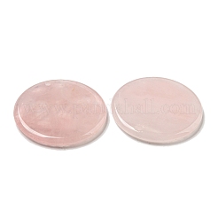 天然石ローズクォーツペンダント  フラットラウンドのチャーム  29.5~30x3mm  穴：1.6mm&nbsp;G-B071-01G