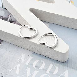 925 Sterling Silver Hoop Earrings&nbsp;EJEW-R001-01S