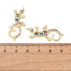 Brass Pave Colorful Cubic Zirconia Connector Charms&nbsp;CU-CBA4579-09G-B