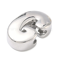 Brass Initial Beads&nbsp;KK-B167-27P-01G