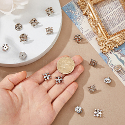 20Pcs Flower Alloy Rhinestone Lapel Pin Backs for Backpack Clothes&nbsp;JEWB-FH0002-72P
