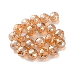 Transparent Electroplate Glass Beads Strands&nbsp;EGLA-N002-34H-F01