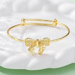 Brass Cuff Bangles for Women&nbsp;BJEW-U025-04G