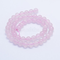 Natural Brazil Rose Quartz Beads Strands&nbsp;G-L478-35-8mm