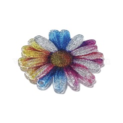 アクリルパーツ  花  カラフル  40x2mm  穴：1.6mm&nbsp;OACR-I016-04B