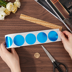 Paper Self-Adhesive Serrated Edge Awards Blank Stickers&nbsp;DIY-WH0504-151D