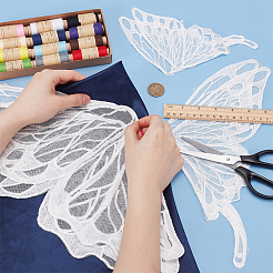 3 Pairs 3 Styles Lace Iron on/Sew On Patches&nbsp;PATC-FG0002-30