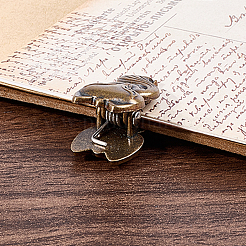 亜鉛合金クリップ3個  紙の文書用  学校事務用品  キツネ  35.5x18x20.5mm&nbsp;AJEW-CP0010-93