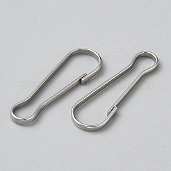 304 ステンレススチール プッシュゲート スナップ キーチェーン クラスプ 金具  ステンレス鋼色  30x10x2mm&nbsp;STAS-WH20010-005P-04