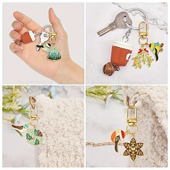 Birds Theme Alloy Enamel Pendant Decoration&nbsp;KEYC-YW00153-01