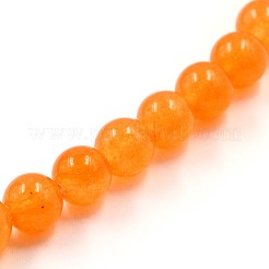 Dyed Natural White Jade Round Bead Strands&nbsp;G-J268-8mm-05