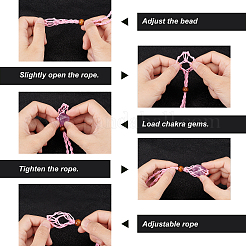 Macrame 7 Chakra Natural Stone Pendant Necklace DIY Making Kit&nbsp;DIY-FH0003-96