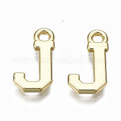 合金チャーム  カドミウムフリー＆ニッケルフリー＆鉛フリー  アルファベット  16KGP本金メッキ  文字.j  14x7x1mm  穴：1.6mm&nbsp;LS-PALLOY-Q441-025J-NR
