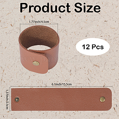 CutHollow 12Pcs Imitation Leather Napkin Rings&nbsp;AJEW-CL0001-24