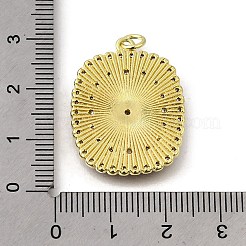Brass Micro Pave Cubic Zirconia Pendants&nbsp;KK-U072-40A-G